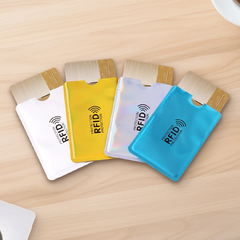 

10pc Aluminum Foil Anti-Degaussing Bank Card Holder RFID Shielding Bag NFC Anti-theft Brush ID Card Holde