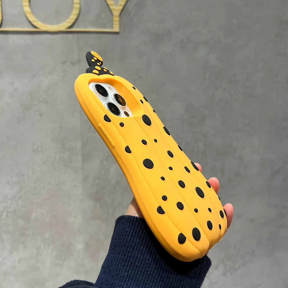 Für iPhone 13 14 15 Plus 16 Pro Max Kawaii Gemüse Polka Dots Kürbis Hülle Weiche Silikonhülle – Detail 9