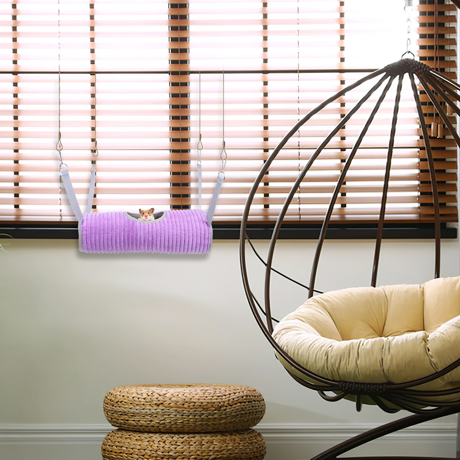 

3pcs Small Animal Hammock Ferret Swinging Rat Hammock Bed Guinea Pig Tunnel Squirrel Bed Cozy Playpen For Hamster Chinchilla