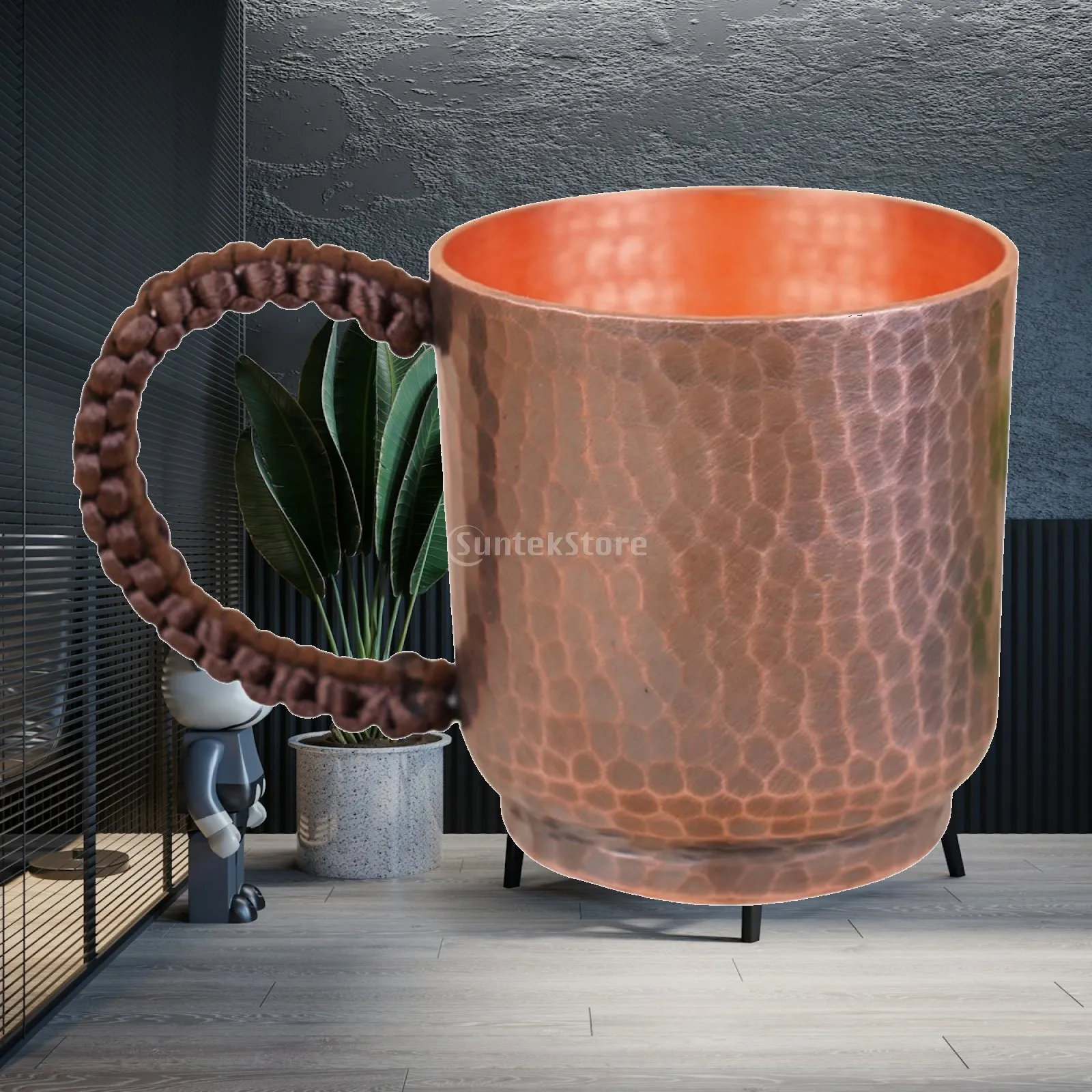 Copper Coffee Dosing Cup with Handle Handcrafted Masrapa Mug for Barista Tools Beer Cold Drinks