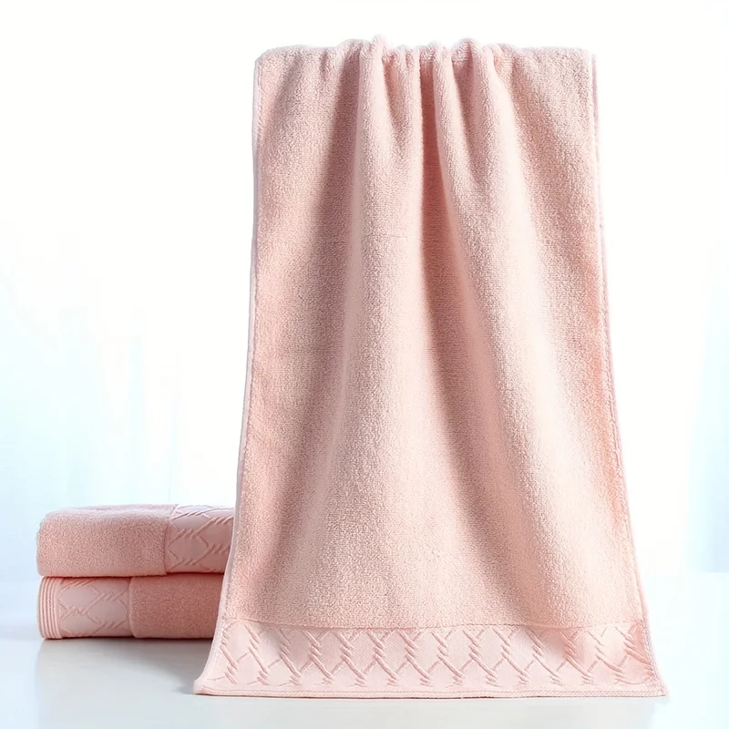 1pc Thickened soft absorbent towel, facial towel, household daily towel 13.39*29inch(34*74cm)