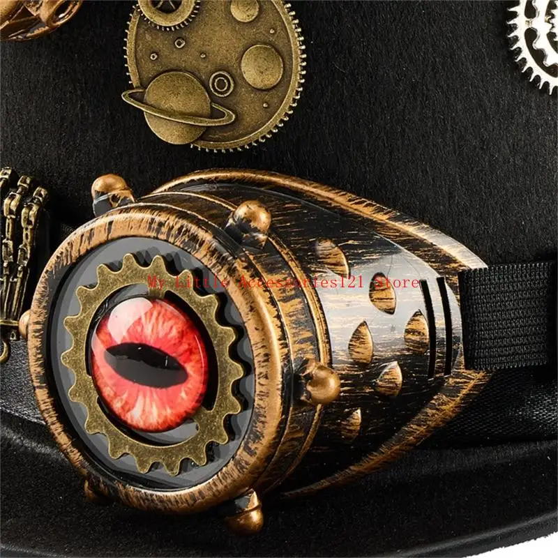 زي Steampunk لنظارات الرأس أحادية العين، ملحقات قرصان الهالوين، قبعة الحفلات تحت عنوان للرجال والنساء #5