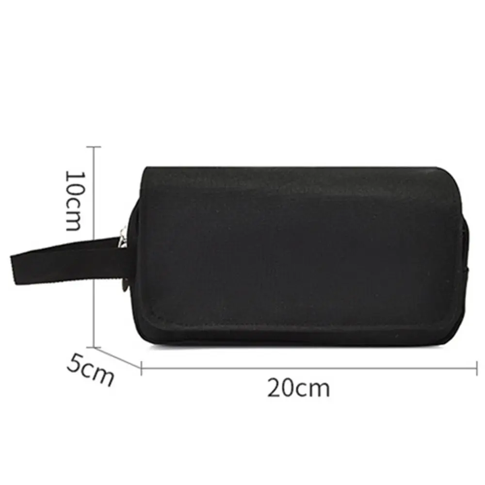 Simplicity Fashion Double Layer Portable Pen Pouch Large Capacity Wear-resistant Pencil Case Canvas Durable Pen Bag Gifts
