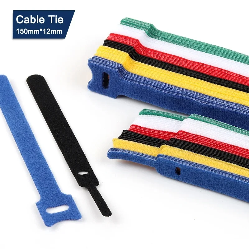 10-30PCS Releasable Cable Ties Colored Plastics Reusable Cable ties Nylon Loop Wrap Zip Bundle Ties T-type Cable Tie Wire