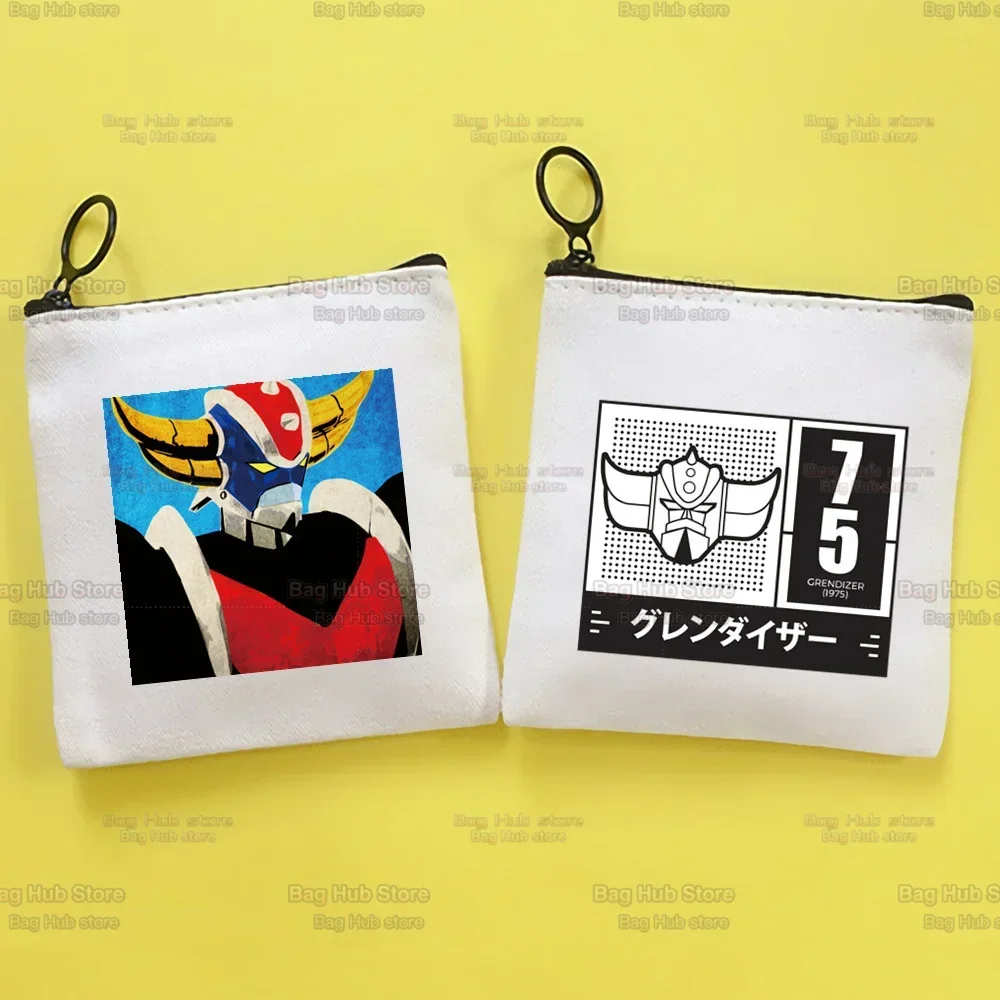 UFO Robot Goldrake Grendizer Gurendaiza Cute Cloth Girl Coin Purse Key Bag Small Card  Lipstick  Mini Coin Storage Bag