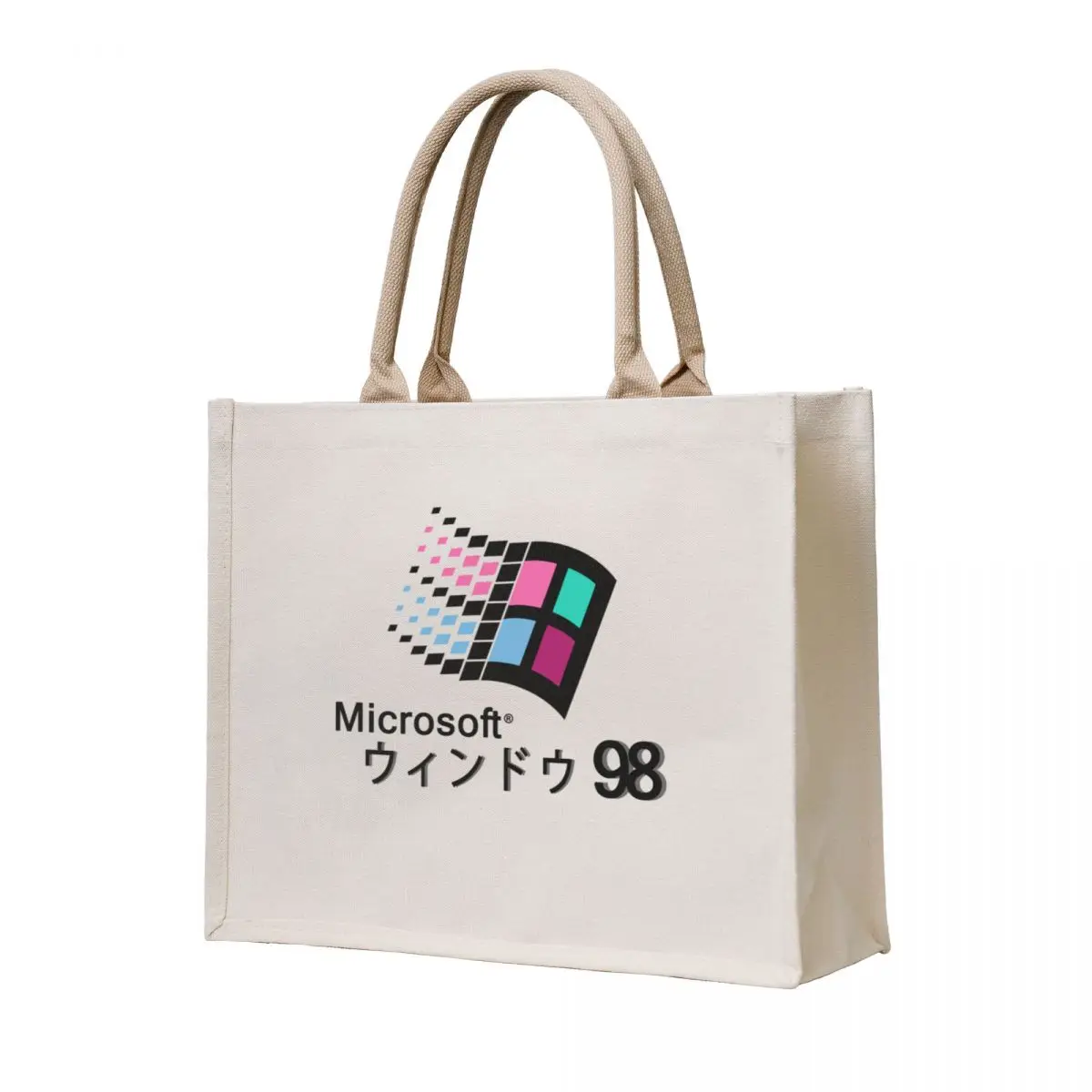 

Microsoft Windows 98 Vaporwave Tote Bag canvas shopping bag Women bags custom bags Shopping bags