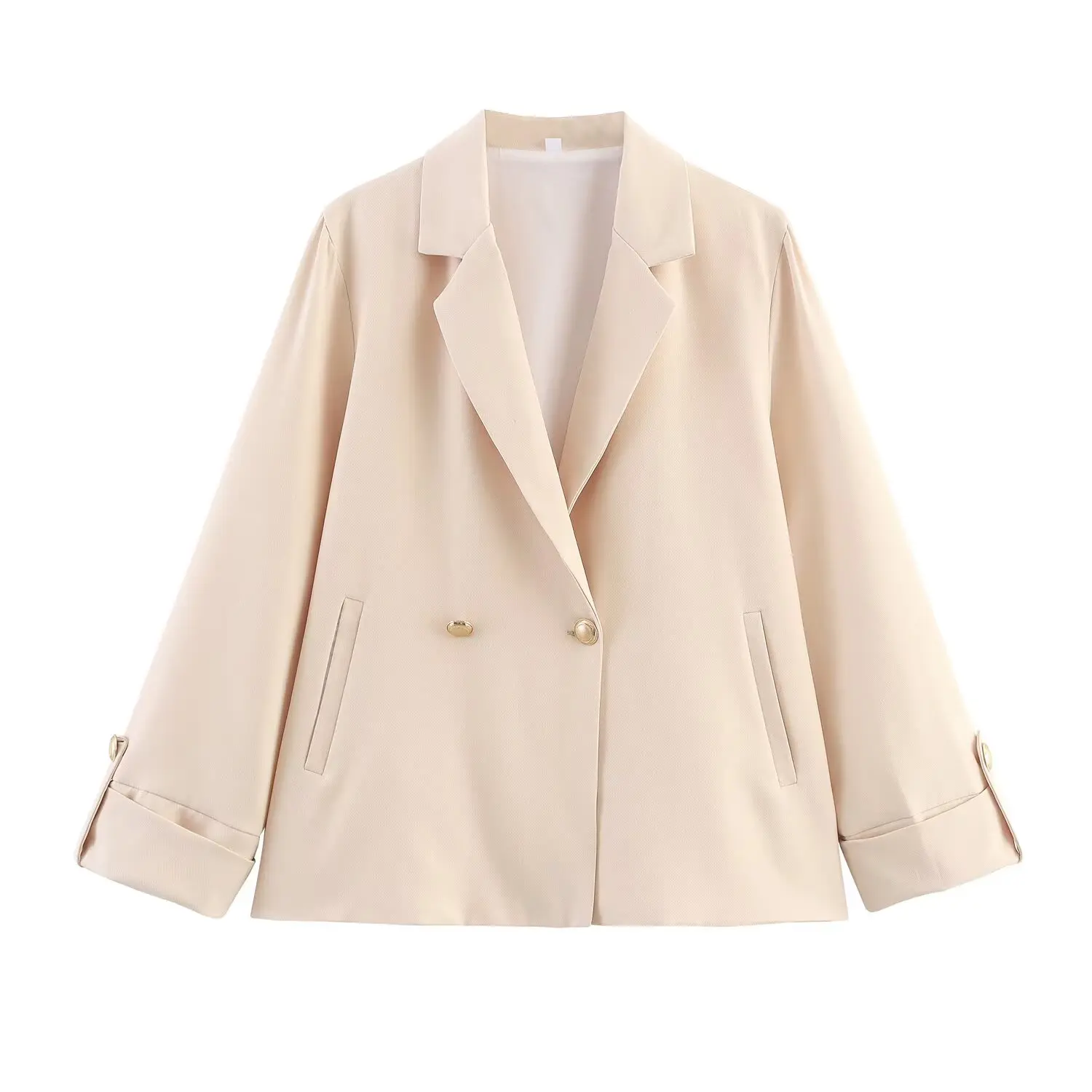 2 قطع 1 مجموعة 2025 الخريف محززة نشمر كم طويل فضفاض عارضة السترة عالية الخصر مستقيم السراويل السراويل الدعاوى