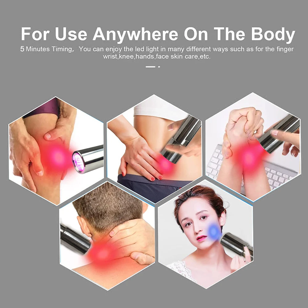 

Led Flashlight Anti Inflammatory Boday Pain Relief Red Light Therapy Device Muscle Pain Infrared Lamp Led Therapy Skin Care