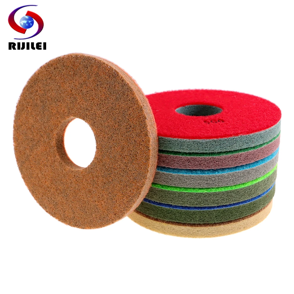 (6FP6) 7Pieces/Lot 6Inch Sponge Polishing Pads for Granite And Marble 150mm Floor Polishing Pad Burnishing Buffing Cleaning Pad