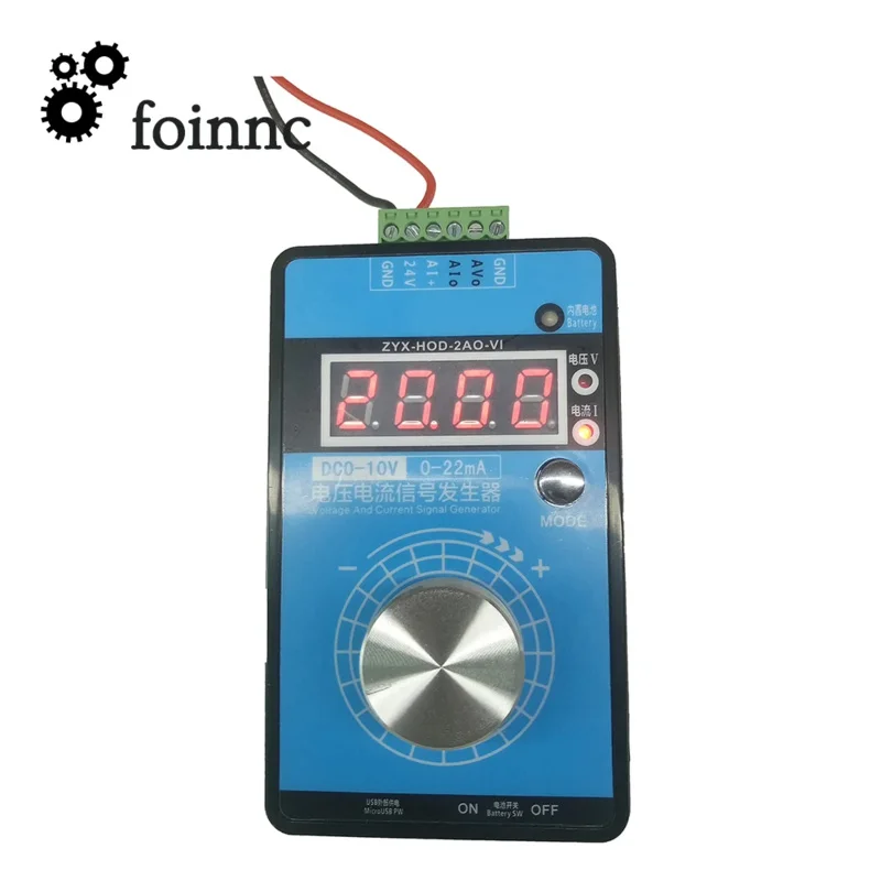 Hot! High-Precision Handheld 0-5V-10V Voltage 0.4-20MA Current Signal Generator Process Calibrator，Only USB/DC24V Power Supply