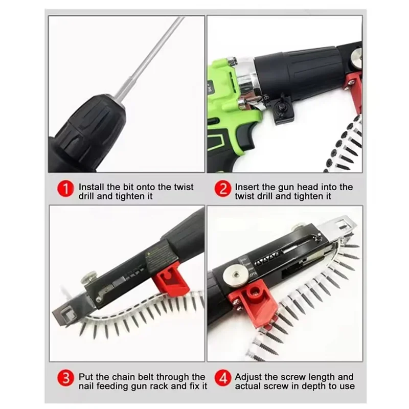 

A7THK-High-Efficiency Automatic Screw-Gun With Chain Nailer Feature For Electric Drill Screw Fastening