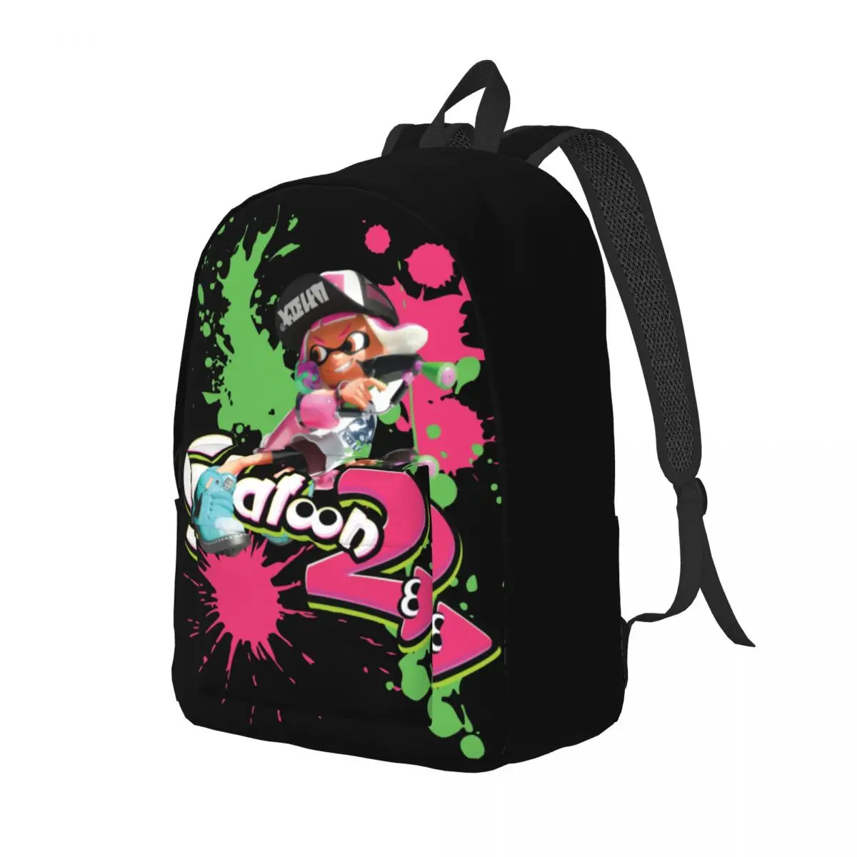 Splatoon 2 for Teens Student School Bookbag Squid Ink Game Daypack Middle High College Gift