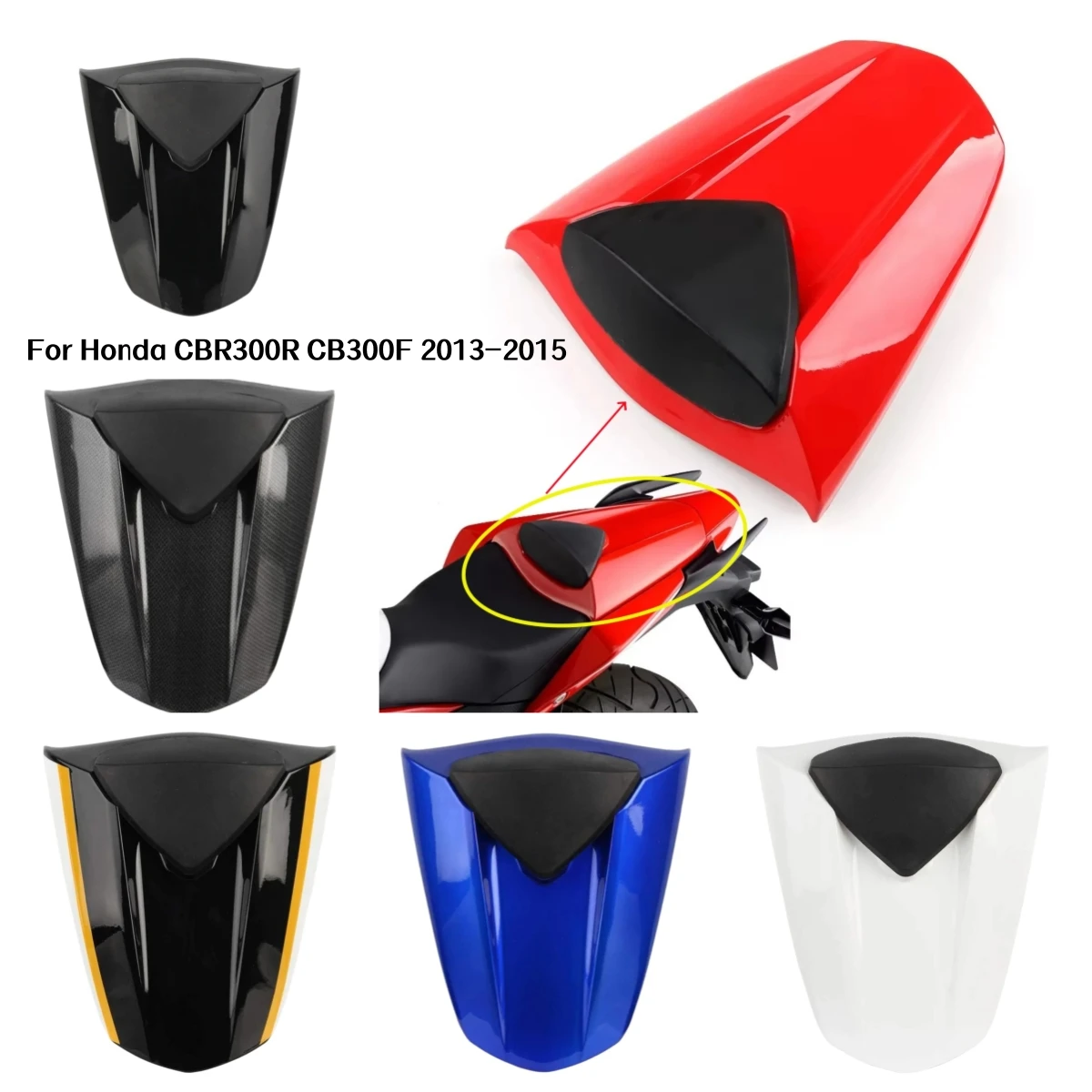 

orcycle rear hump Cover Rear seat fairing Passenger seat cover For Honda CBR 300 CBR300R CB300F 2013-2015