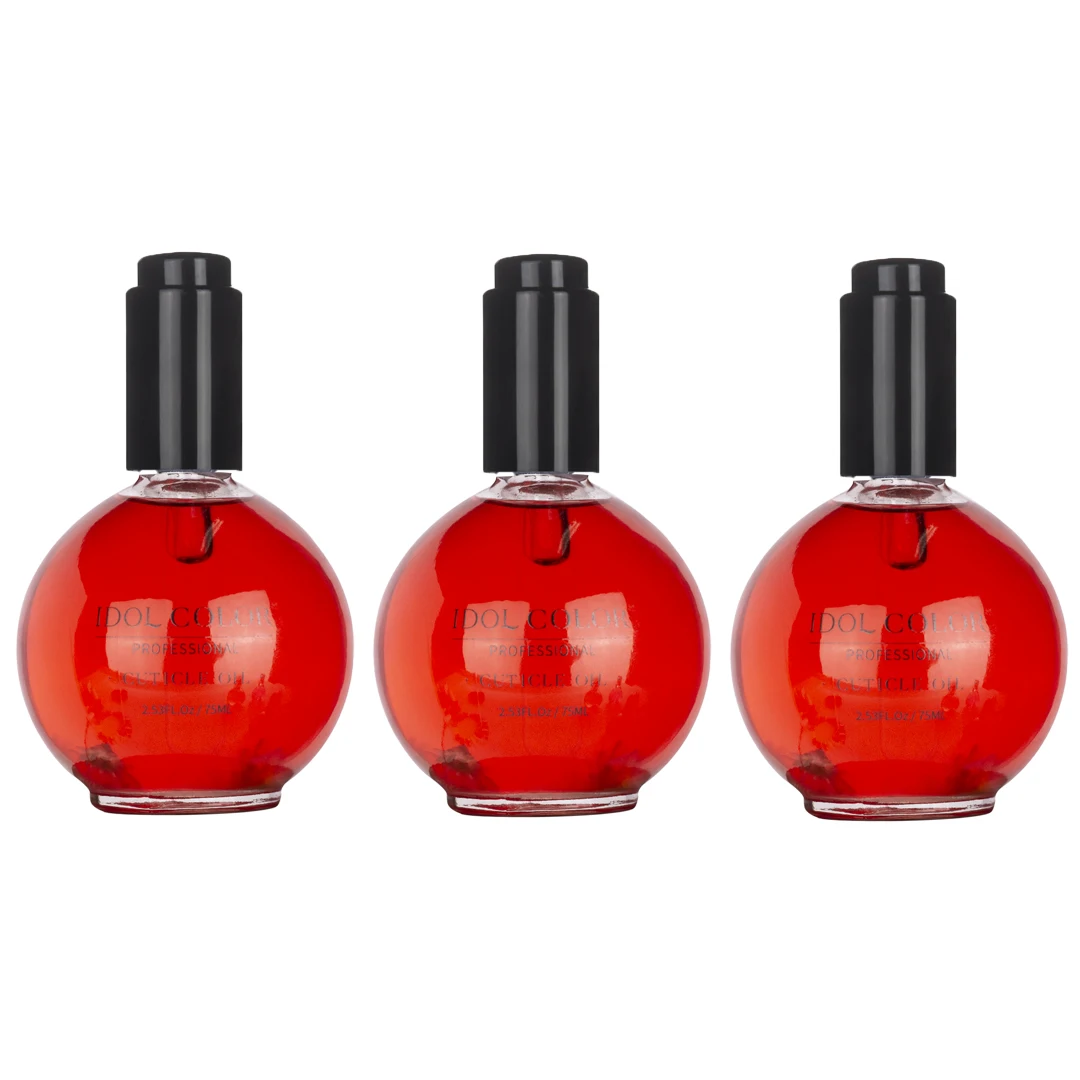 IDOL COLOR Olio per cuticole, 2,56 FL Oz, Sapore di fragola, Ripara le cuticole e migliora la lucentezza delle unghie, la durezza e la tenacità