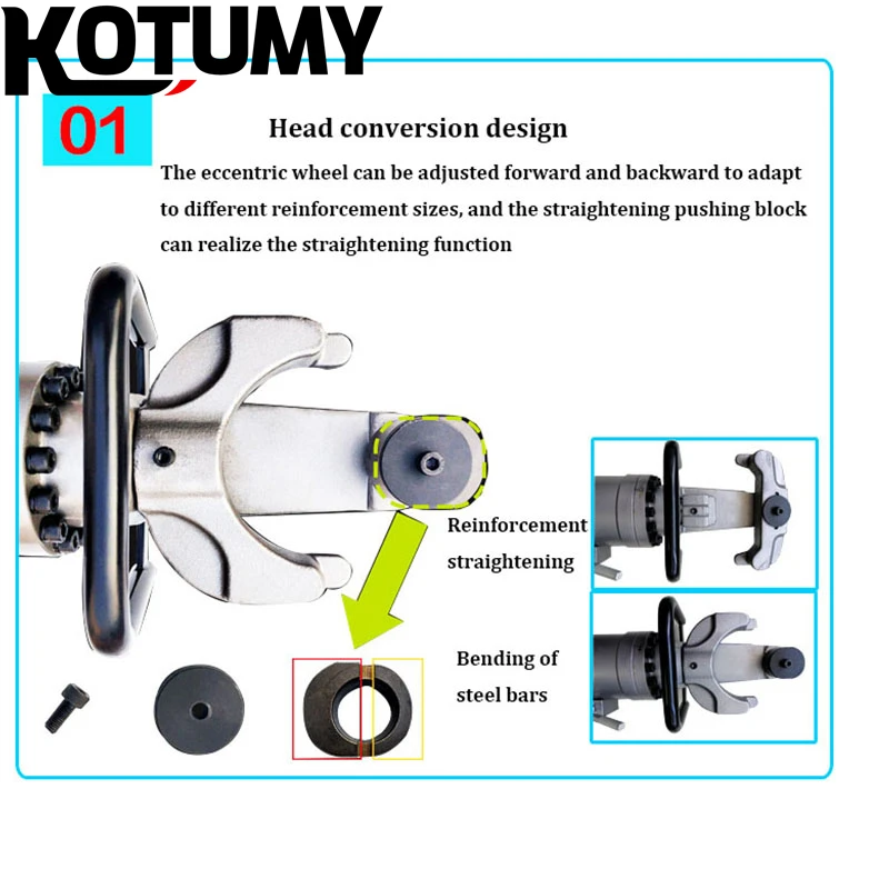 Portátil hidráulica elétrica Rebar Bender, nova condição aço máquina de dobra, dobra Rebar, componente do núcleo, tubulação do motor