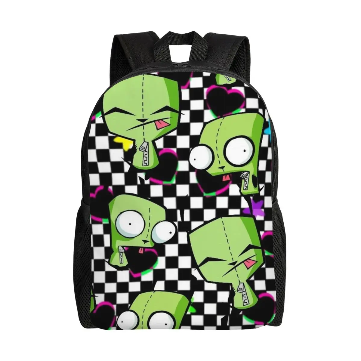

Custom I-Invader Z-Zim Cartoon Backpack Men Women Fashion Bookbag for College School Bags
