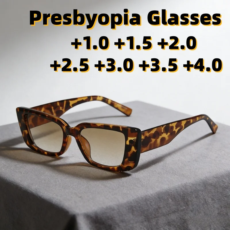

2026 New Fashionable Luxury Square-Frame Presbyopia Eyewear Unisex High-Definition UV-Protective Travel Reading Glasses
