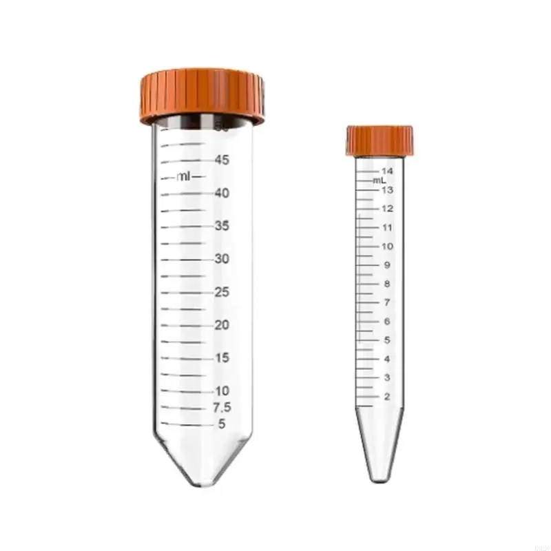 25Pcs Graduated Centrifuge Tubes with Screw Caps, Conical Centrifuge Tubes Lab Tubes 15ml 50ml Sample Storage Container K92C