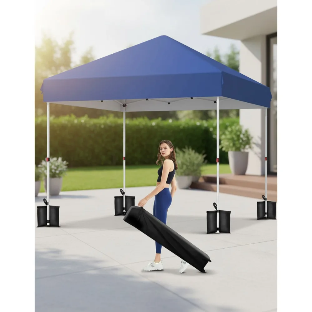 

10x10 Pop Up Canopy, Instant Setup Beach Tent, UPF 50+ Waterproof Gazebo for Outdoor Camping & Parties