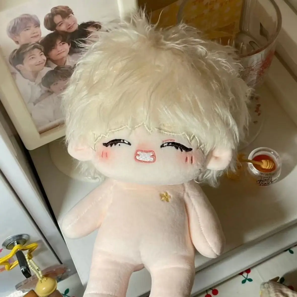 20cm 게임 애니메이션 방탄소년단 BTS 김태형 굿즈 바디 플러시 인형 장난감 소프트 드레스업 코튼 키즈 선물