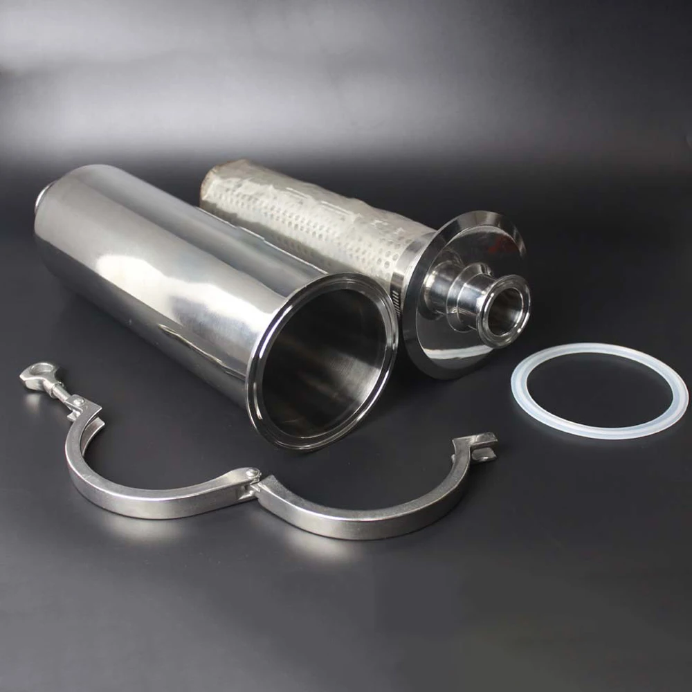 Imagem -03 - Tri-clamp In-line Filtro Homebrew Beer Brewing Sus 304 Aço Inoxidável 316l Fit 19 25 32 38 51 Tubo 63 mm x 15 25