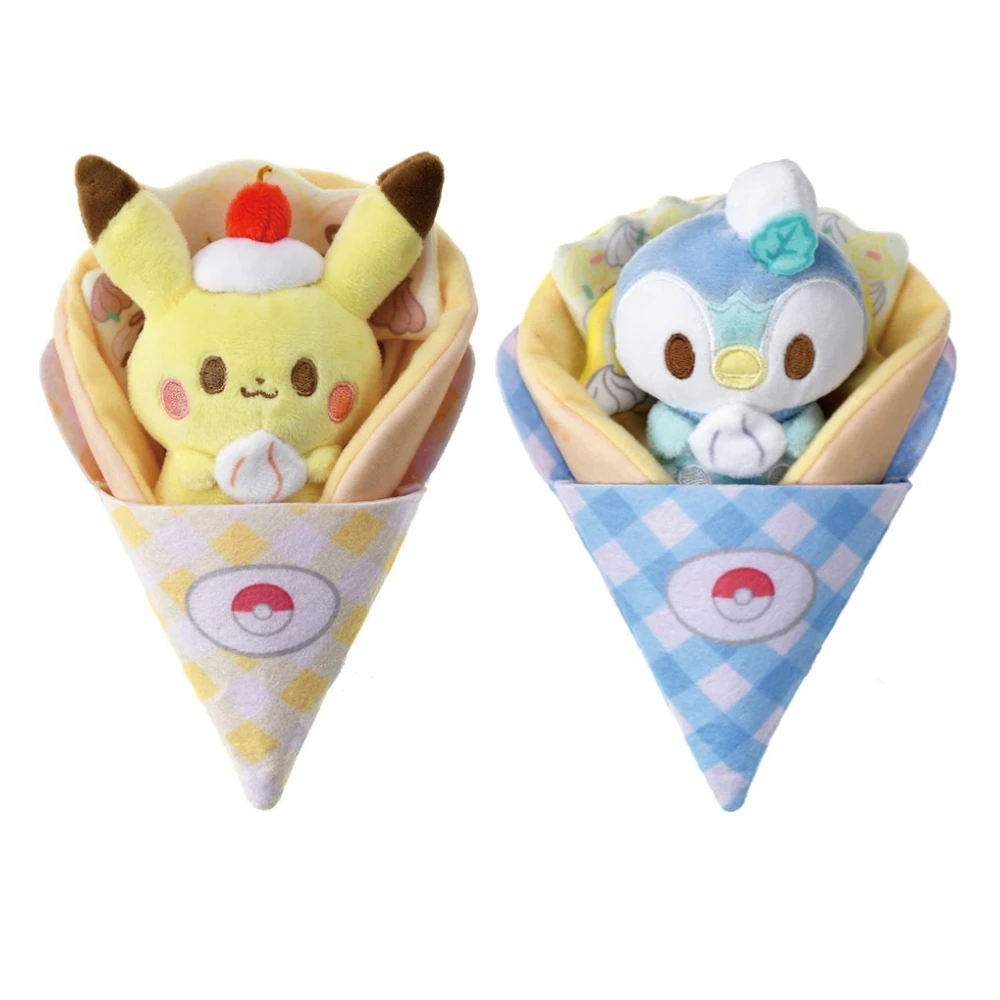 Kawaii Cone Wrapped Cartoon Creature Plush Doll Soft Stuffed Toy Desktop Ornament Kids Festival Gift