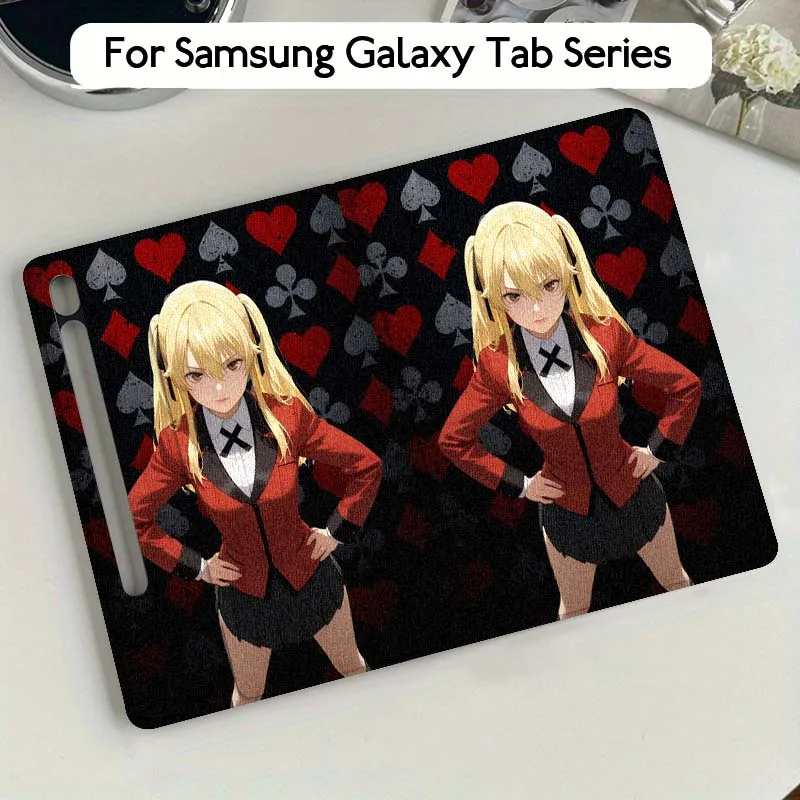 حافظة كمبيوتر لوحي من الرسوم المتحركة اليابانية Kakegurui لهاتف سامسونج جالاكسي تاب S7 S8 S9 S10 FE Plus Lite 11 12.4 13.1 بوصة