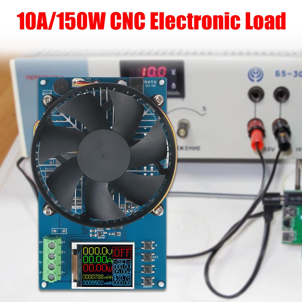 Adjustable Testing Module US Plug Monitor Discharger Battery Tools Electronic Load 4-wire Lithium Battery Tester 150W 10A DC