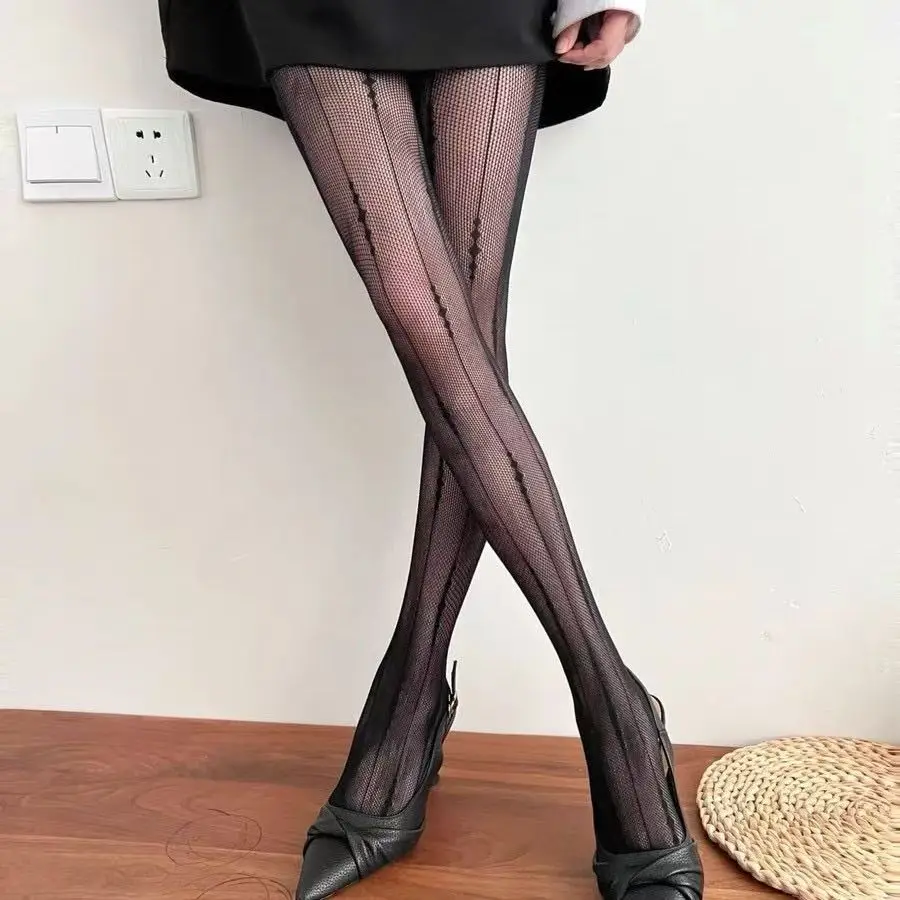 القوطية النساء لوليتا طماق جوفاء خارج شبكة الرجعية الفتيات جوارب اليابانية القاع جوارب طويلة من الدانتيل الأزهار الروطان الجوارب السوداء #4