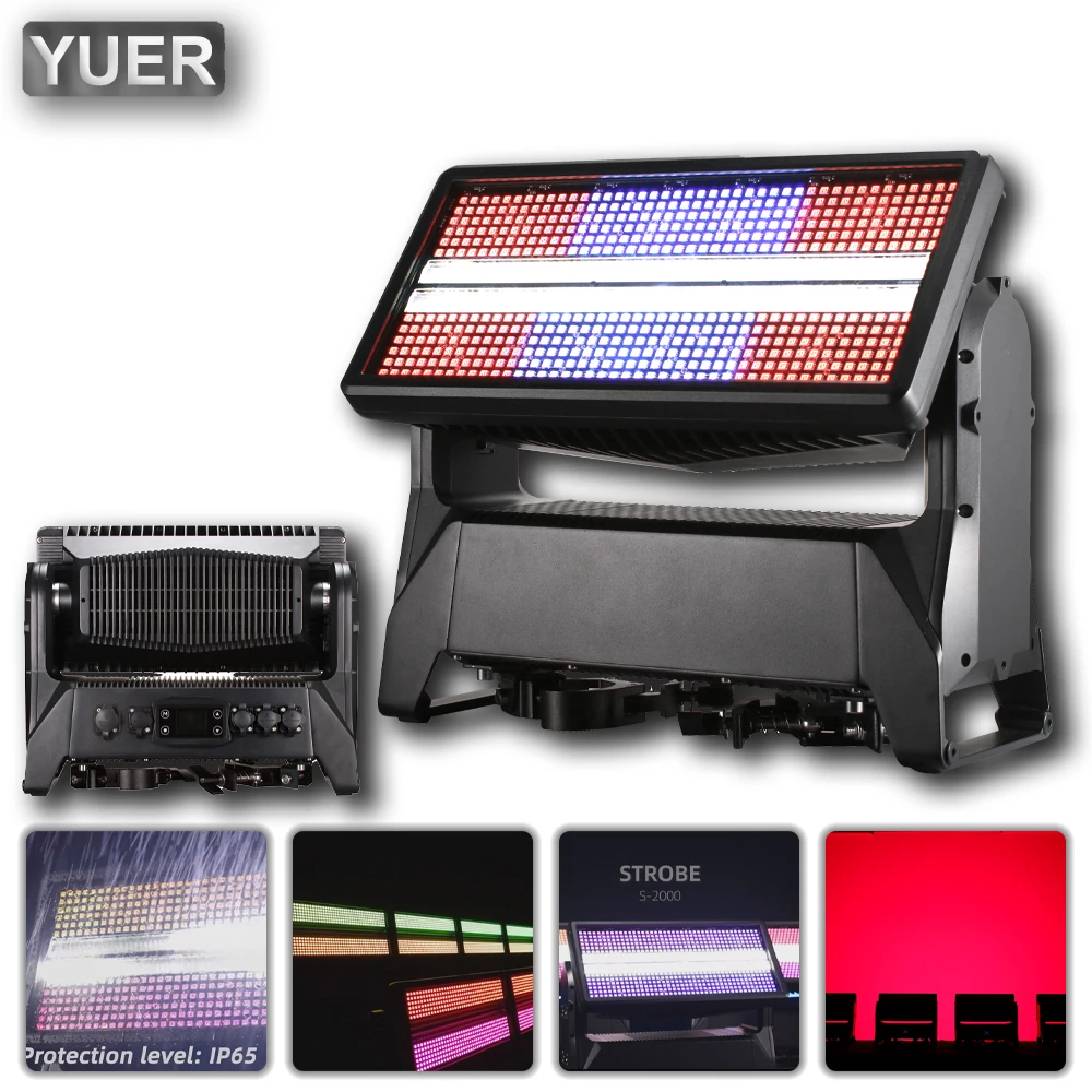 1500W Waterproof Strobe Light 504X1.5W RGB+280X5W White Moving Head Light Horse Racing Effect Wall Wash IP65 Art-net DMX DJ Bar