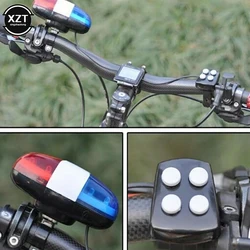 6 LED 4 Tone Sounds Bicycles Bell Police Car Light Electronic Horn Siren for Kid Children Bike Scooter Cycling Lamp Accessories