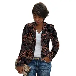 New Print Shawl Collar Suit Jacket Women African Fashion Blazers Ramadan Clothes For Ladies Weddin/Party Outfit