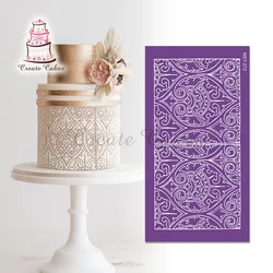 Vintage Pattern Mesh Stencils Wedding Cake Mould Fabric Cake Stencil Template Cake Decorating Tool Baking Accessories