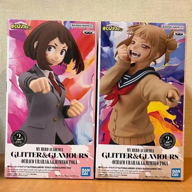 

New Anime Bandai My Hero Academia Namco Banpresto Glitter and Glamours Cross My Body Himiko Toga Ochaco Uraraka Figure Model