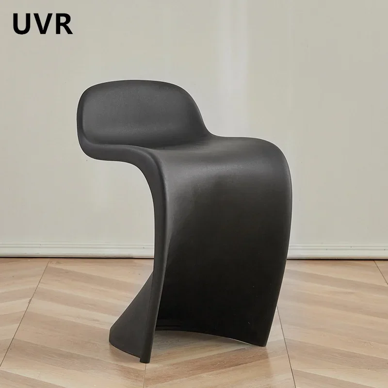 UVR High-quality Dining Chair Stackable Living Room Backrest Chair Sturdy and Durable Makeup Stool Home Restaurant Chairs