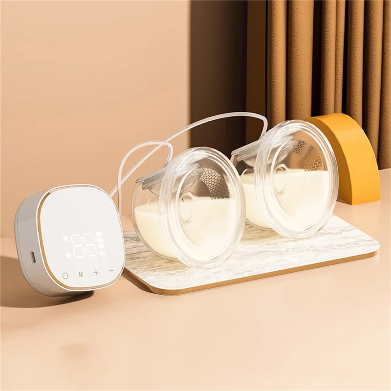 Double Electric Breast Pump Charged Easy Carry Outdoors Milk Pump USB Wearable Hands-Free Portable Milk Extractor BPA free