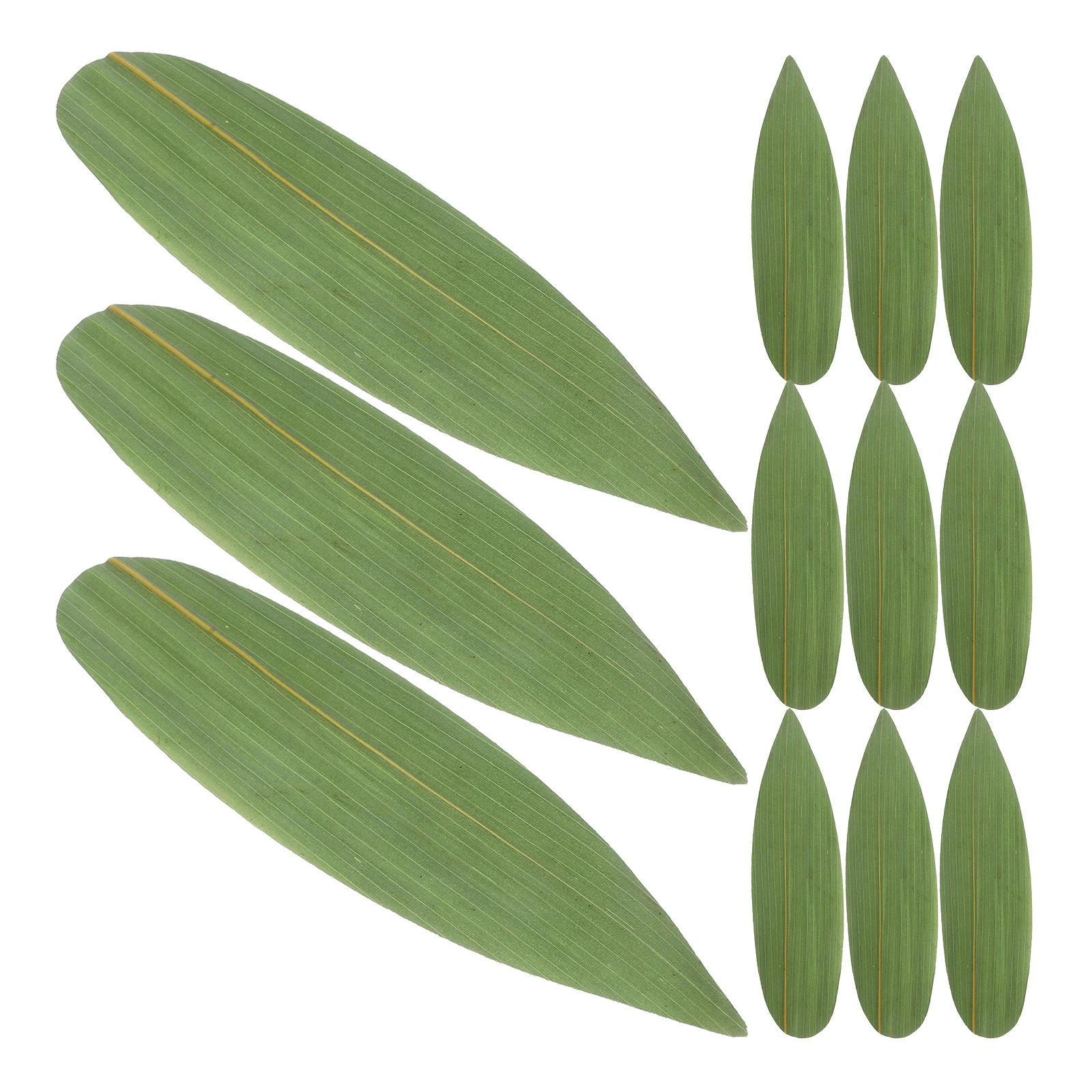 

100 Pcs Bamboo Leaves for Decoration Japanese Food Mat Sushi Serving Leaf Green Tableware Floral Arrangement Accessories