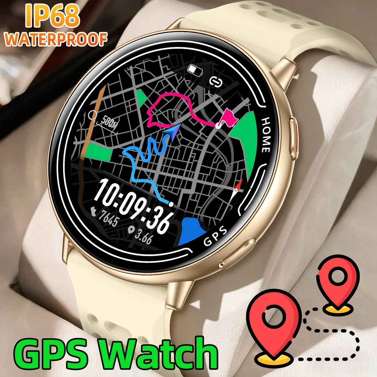 

2026 Fashion Sports Women Watch Built-in GPS Smart Watch 1.39"AMOLED Full Touch Screen BT Call Smartwatch For Android IOS Ladies