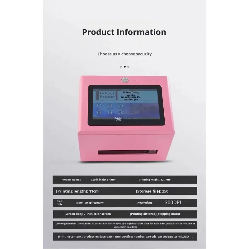 2026 Desktop Static Inkjet Printer For Production Date Coding Automatic Intelligent Inkjet Printer Small Desktop Coder