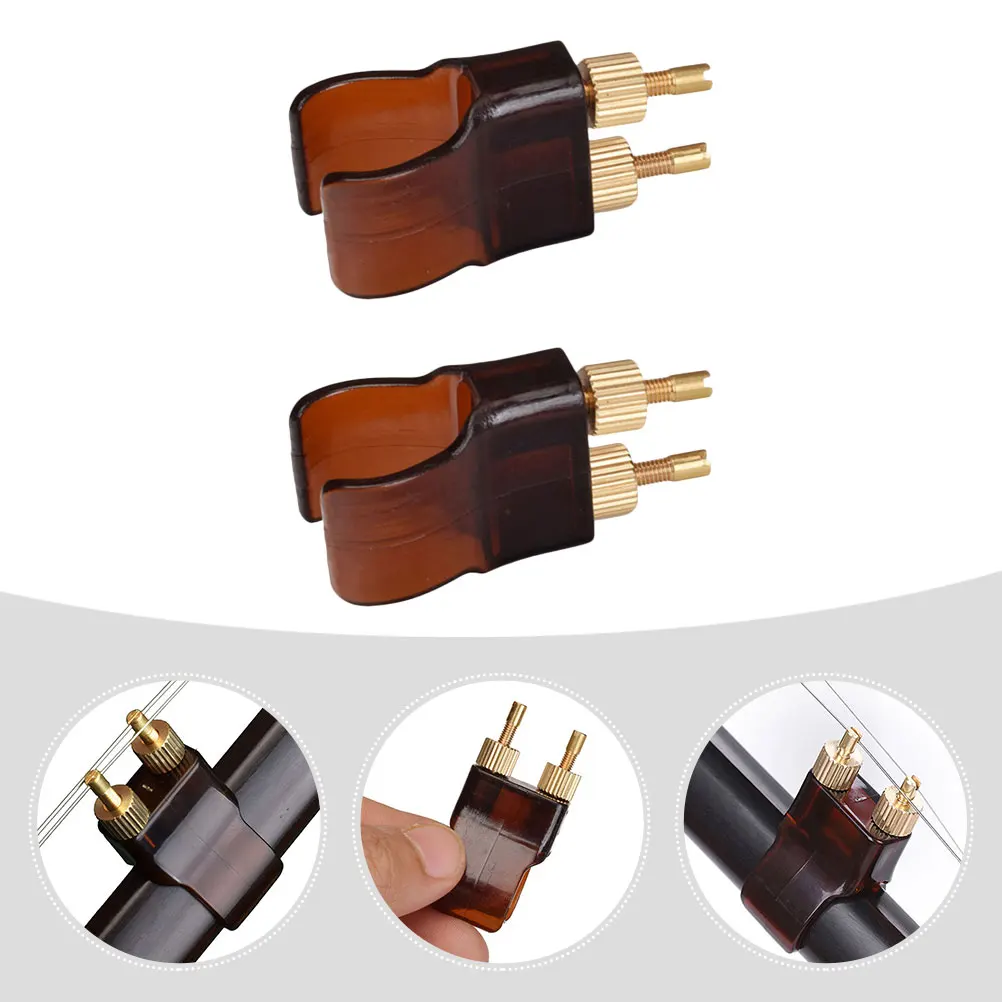 

2 Pcs Spinner Tuners for Musical Instruments Regulator Erhu Adjuster Fine Plastic Steel Abs