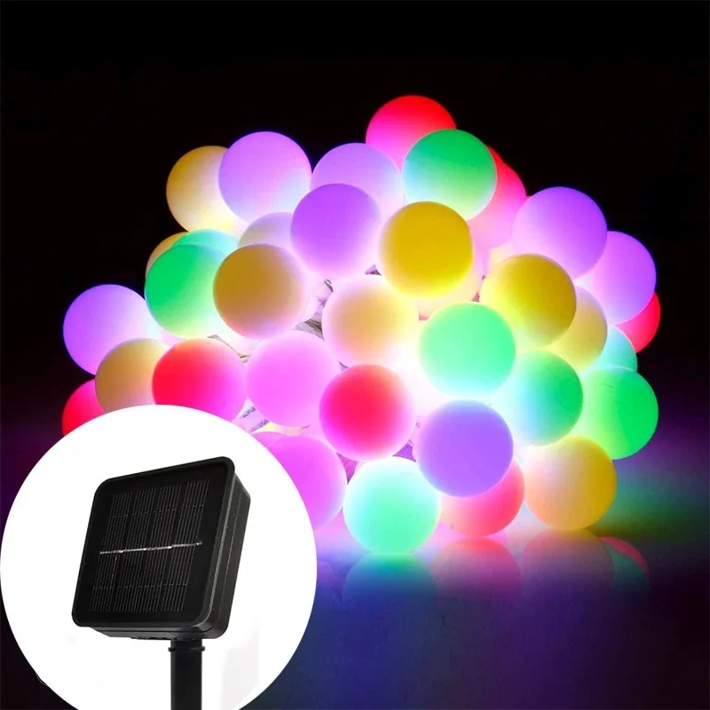 

200 Led Crystal Globe Lights Camping Solar String Lights Outdoor Waterproof Solar Fairy Light for Garden Christmas Party Decor