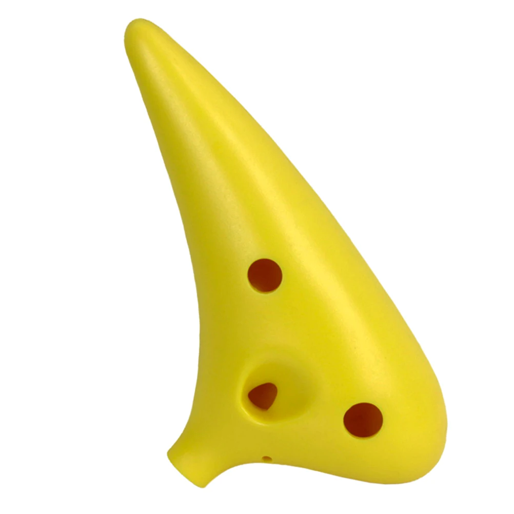 

12 Holes C Yellow With Storage Bag Abs Material Alto C Instrument For Beginners 12 Holes Ocarina For Beginner Abs Ocarina