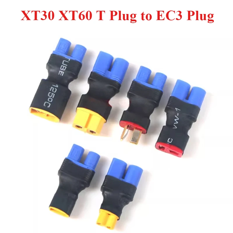 

1/3/5/10/30Pcs Adapter XT30 XT60 T Plug Male/Female Deans to EC3 Female/Male Connectors Plug RC Lipo Battery Control Parts DIY