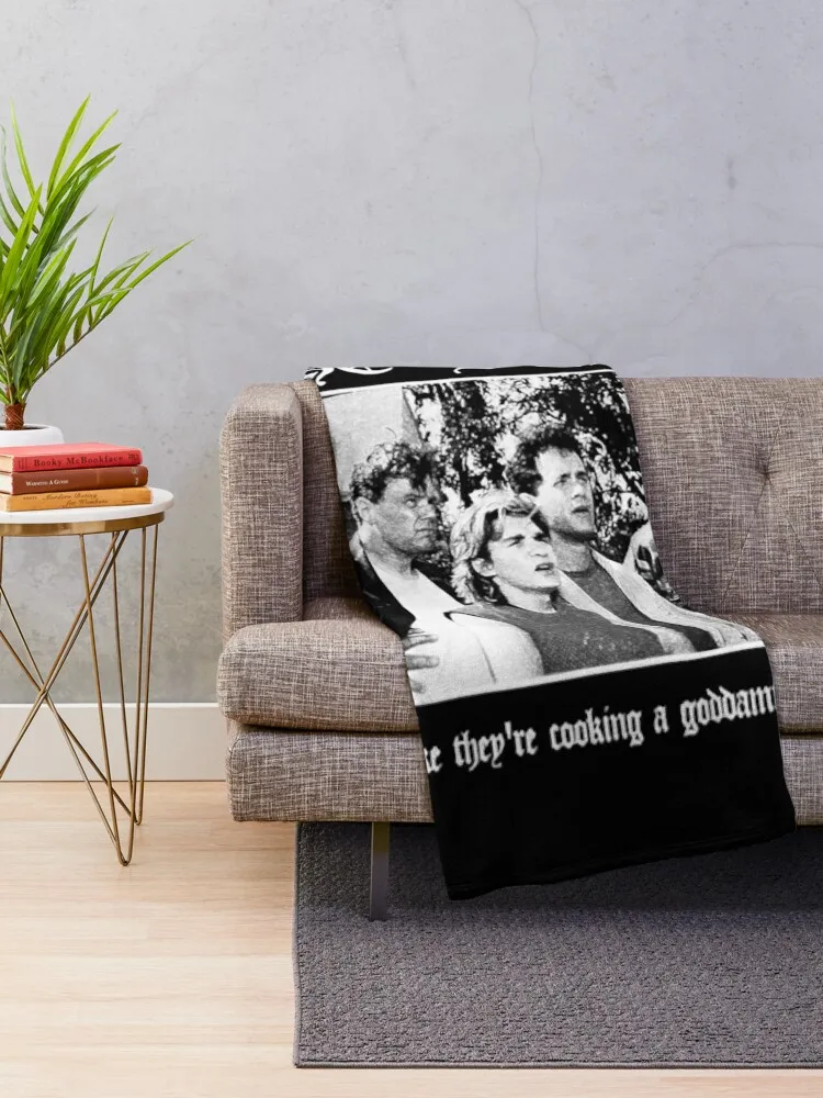 The Burbs - Smells Like They're Cooking A Goddamn Cat Over There Throw Blanket Personalized Gift wednesday Large Blankets