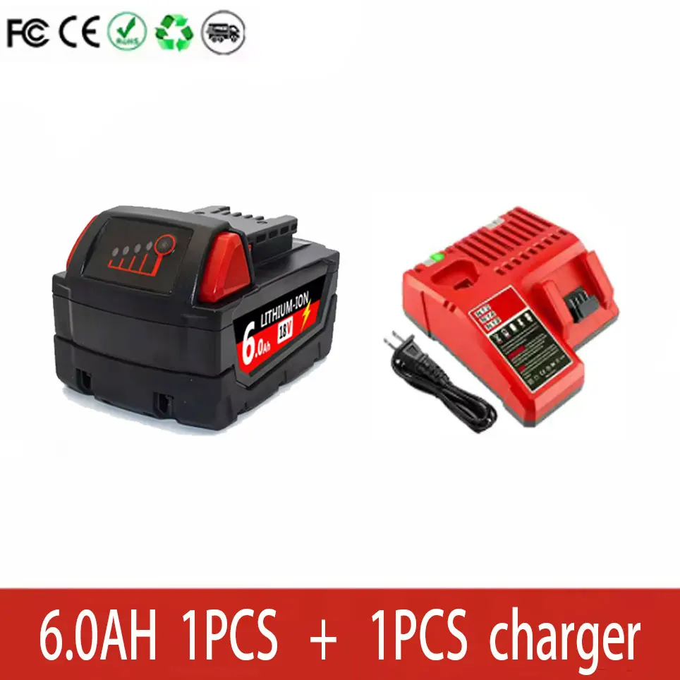 2026 Neues Modell für Milwaukee M18 18V 6.0AH M18 -1815-1850 2646-20-21CT für Milwaukee 18650 Werkzeug Wiederaufladbare Lithium-Batterie – Detail 10