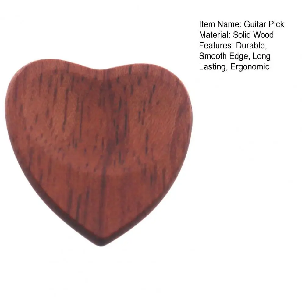 1 pc 3.2*2.7cm palheta de guitarra de madeira portátil artesanal palheta presente para amigo acústico baixo elétrico picareta acessórios