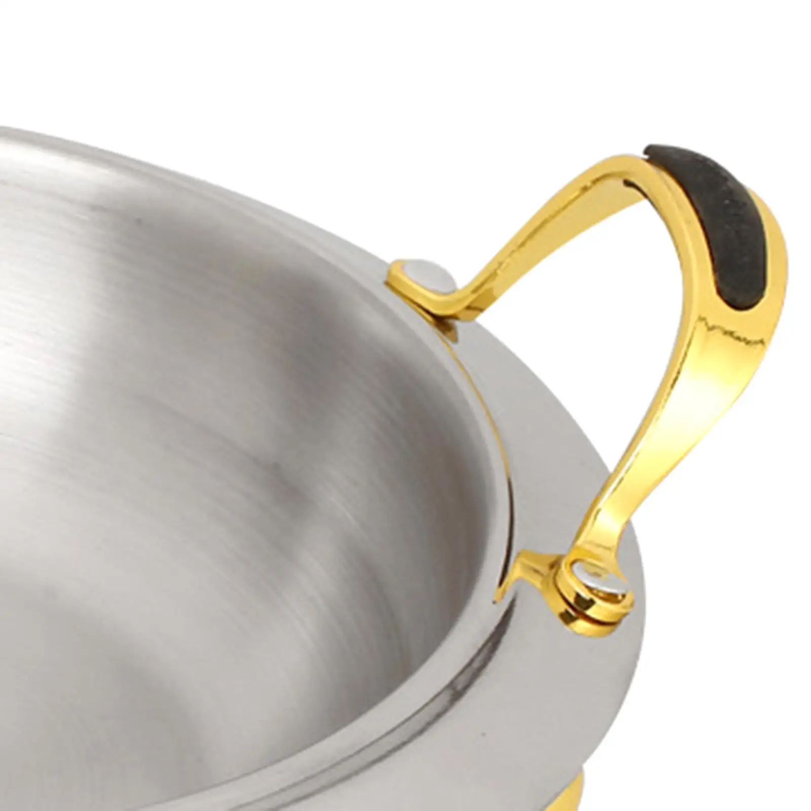 Stainless Steel Chafing Dish Small Hot Pot Warming Tray for Camping Alcohol Stoves Kitchen Utensils for Outdoor Trips