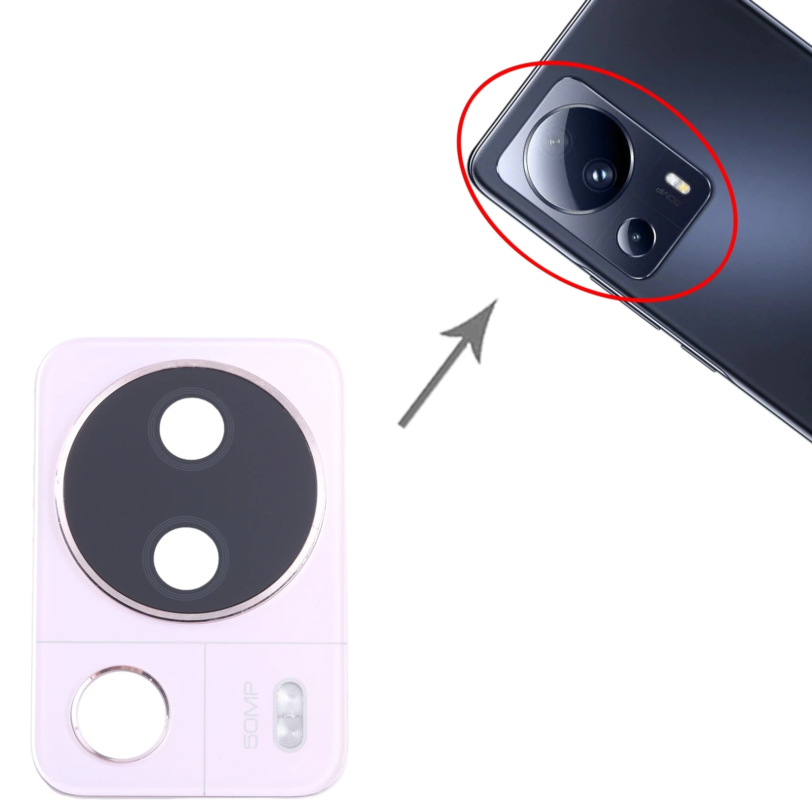 For Xiaomi 13 Lite Camera Lens Cover Phone Camera Lens Cover Repair Replace Spare Part