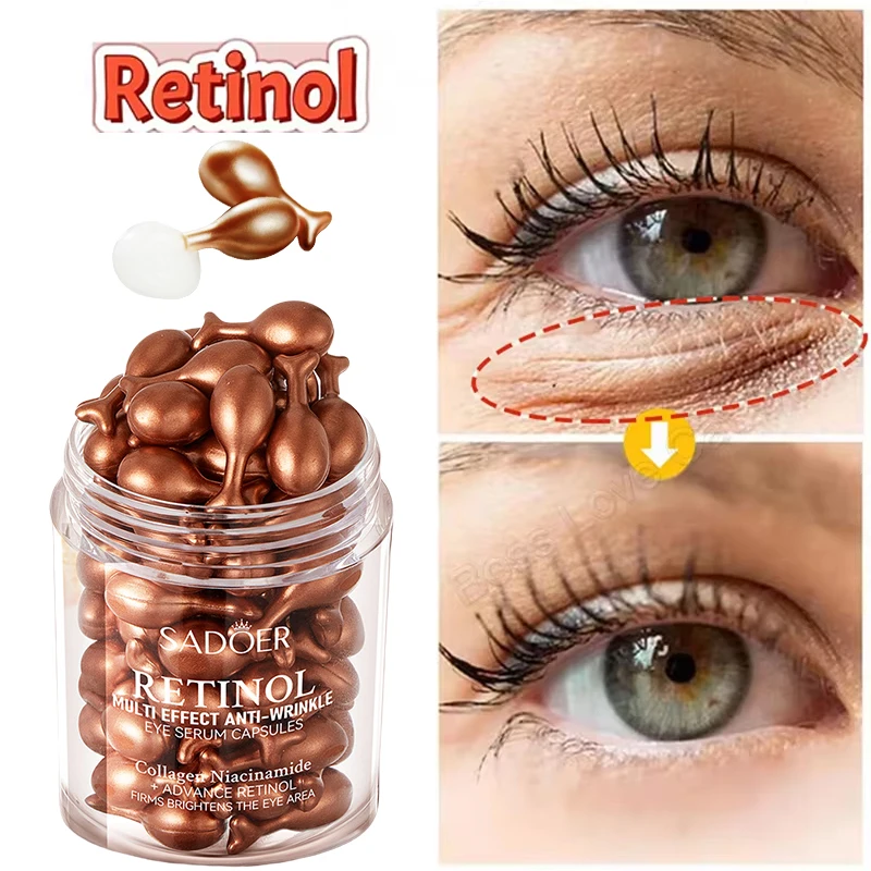 

Retinol Collagen Eye Cream Serum Capsules Eye Contour Eye Bags Dark Circle Removal Anti Wrinkle Eye Moisturizer Korean Cosmetic