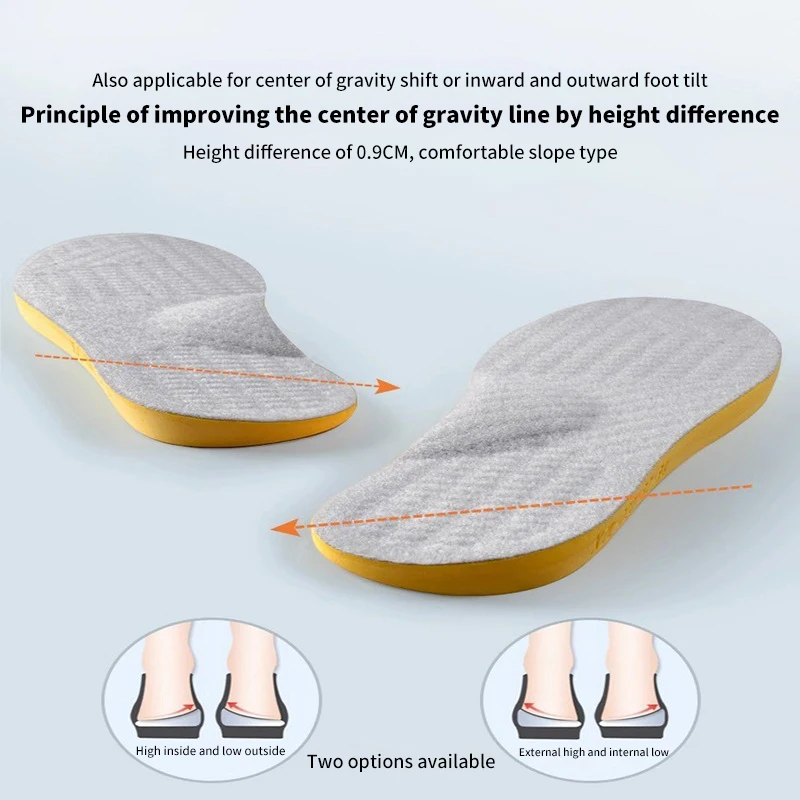 

1pair PU Orthotic Insole For Flat Feet Arch Support Orthopedic Shoes Sole Insoles For Feet Men Women O/X Leg Corrected Care Pad